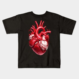 Human Heart Anatomy Biology Kids T-Shirt